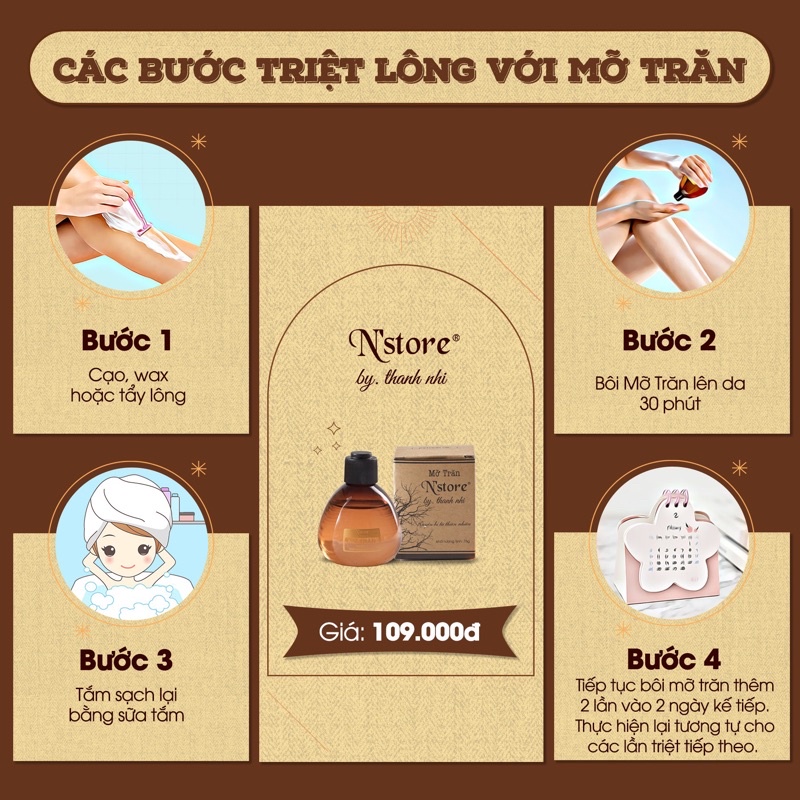 Tinh Chất Mỡ Trăn Nguyên Chất triệt lông, mờ rạn da N'Store 75gr