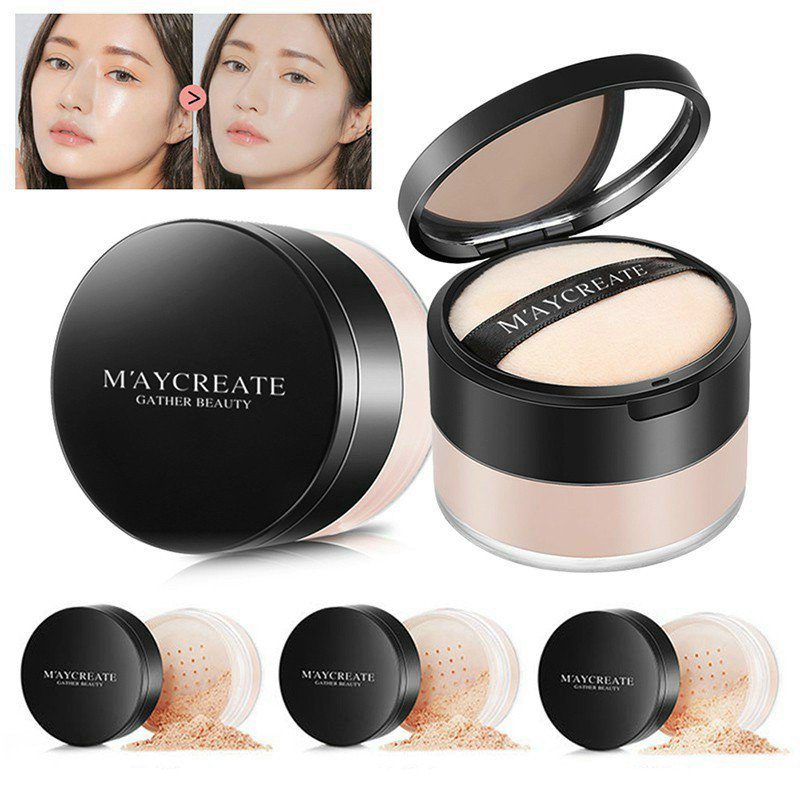 Phấn phủ bột kiềm dầu che khuyết điểm Maycreate nội địa Trung
