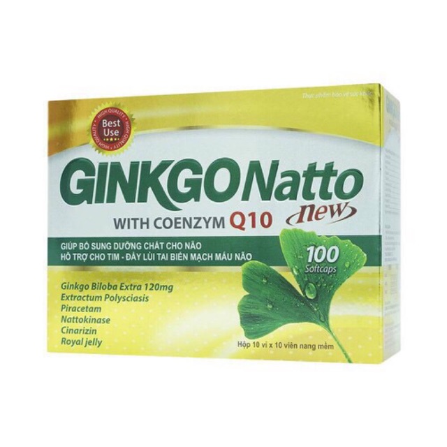 Ginkgo Natto New - Hỗ trợ giúp phòng ngừa và làm tan cục máu đông, tăng cường tuần hoàn máu não