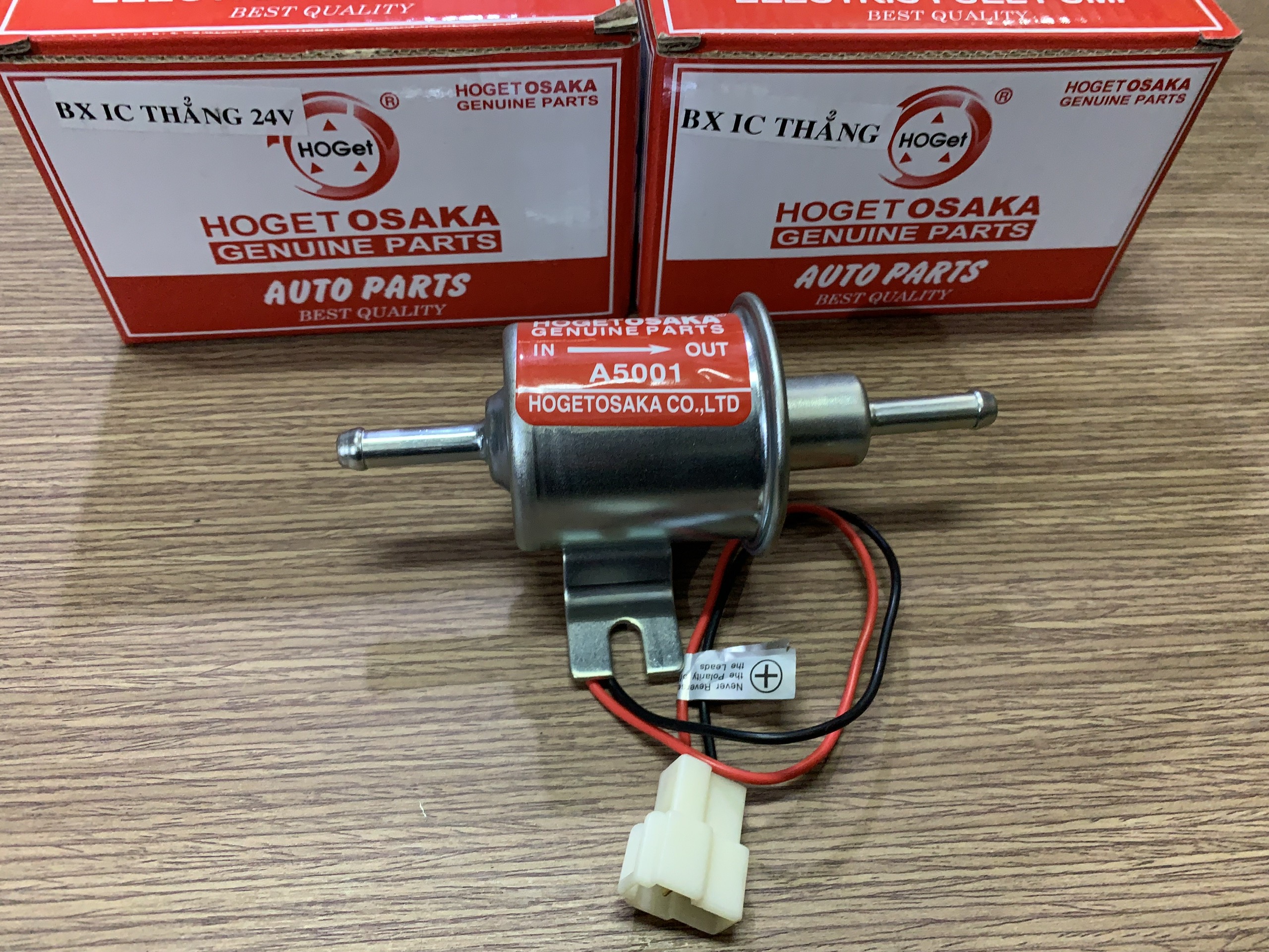 Bơm xăng điện ic xe tải suzuki 550kg, xe công trình, xe cơ giới 2 đầu ống 8li hàng hoget osaka made in japan