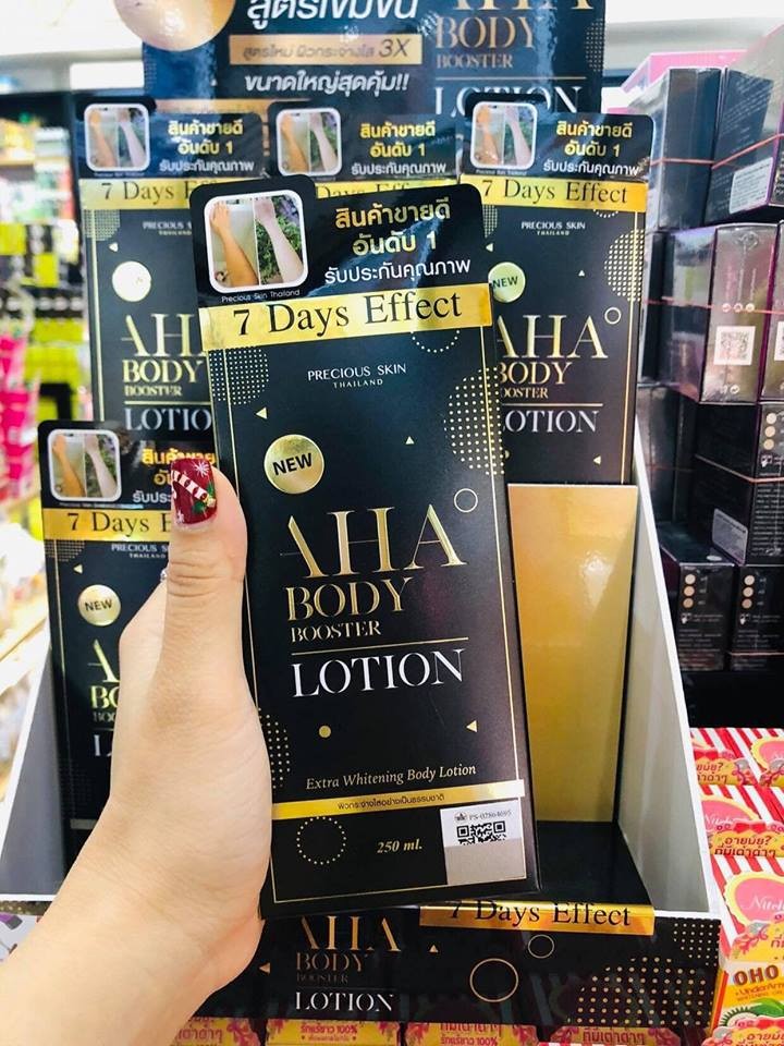 Kem trắng da cấp tốc trong 7 ngày aha body booster lotion chính hãng