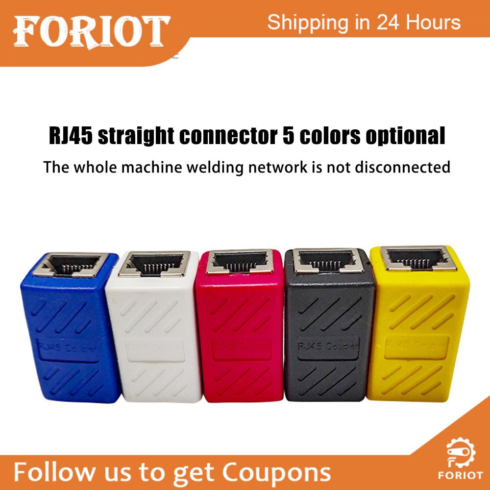 Foriot RJ45 Coupler Ethernet Couplers Ethernet Extender Adapter Cat8 Cat7 Cat6 Cat5e Cat5 Inline Coupler Ethernet Connector