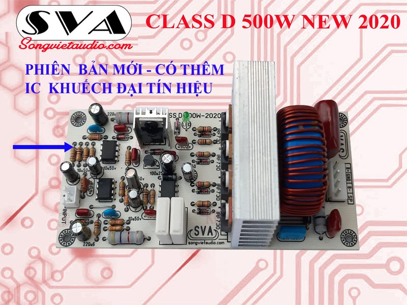 MẠCH CÔNG SUẤT CLASS D 500W - 1 MẠCH