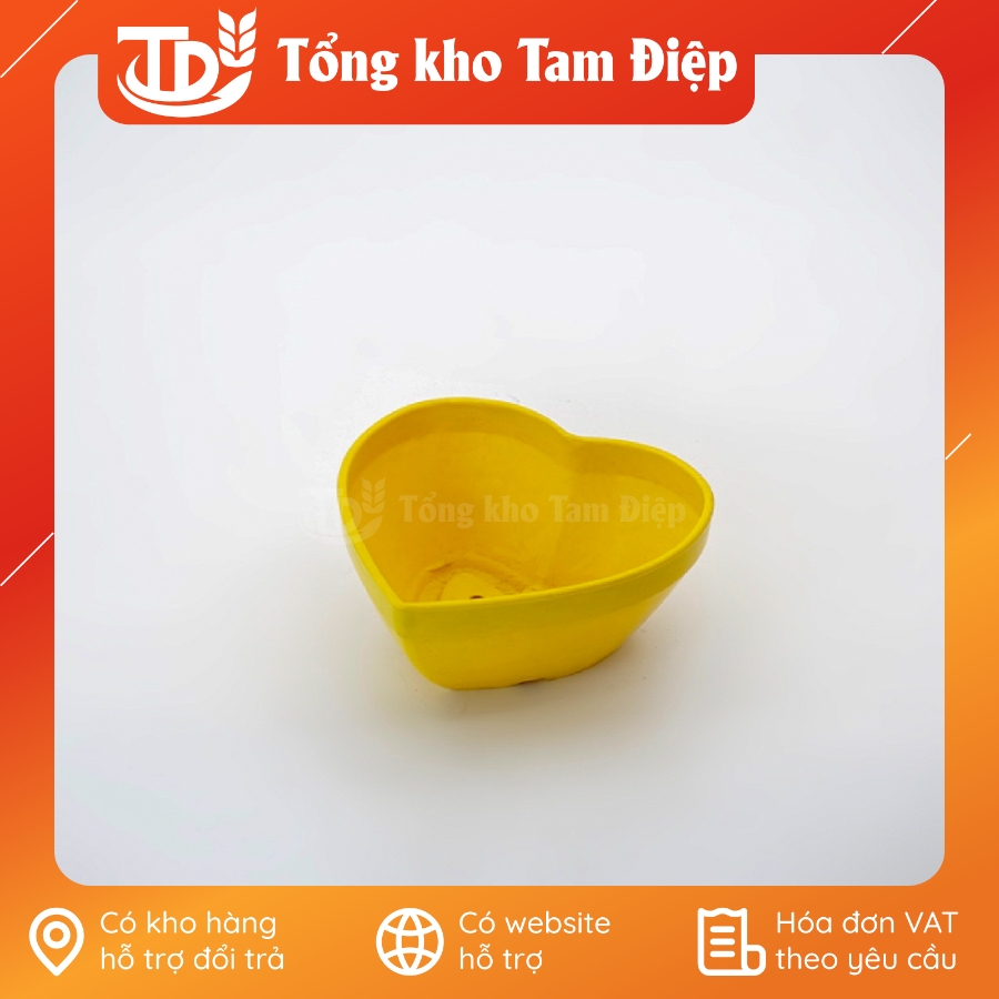 Chậu nhựa hình trái tim mini đủ màu