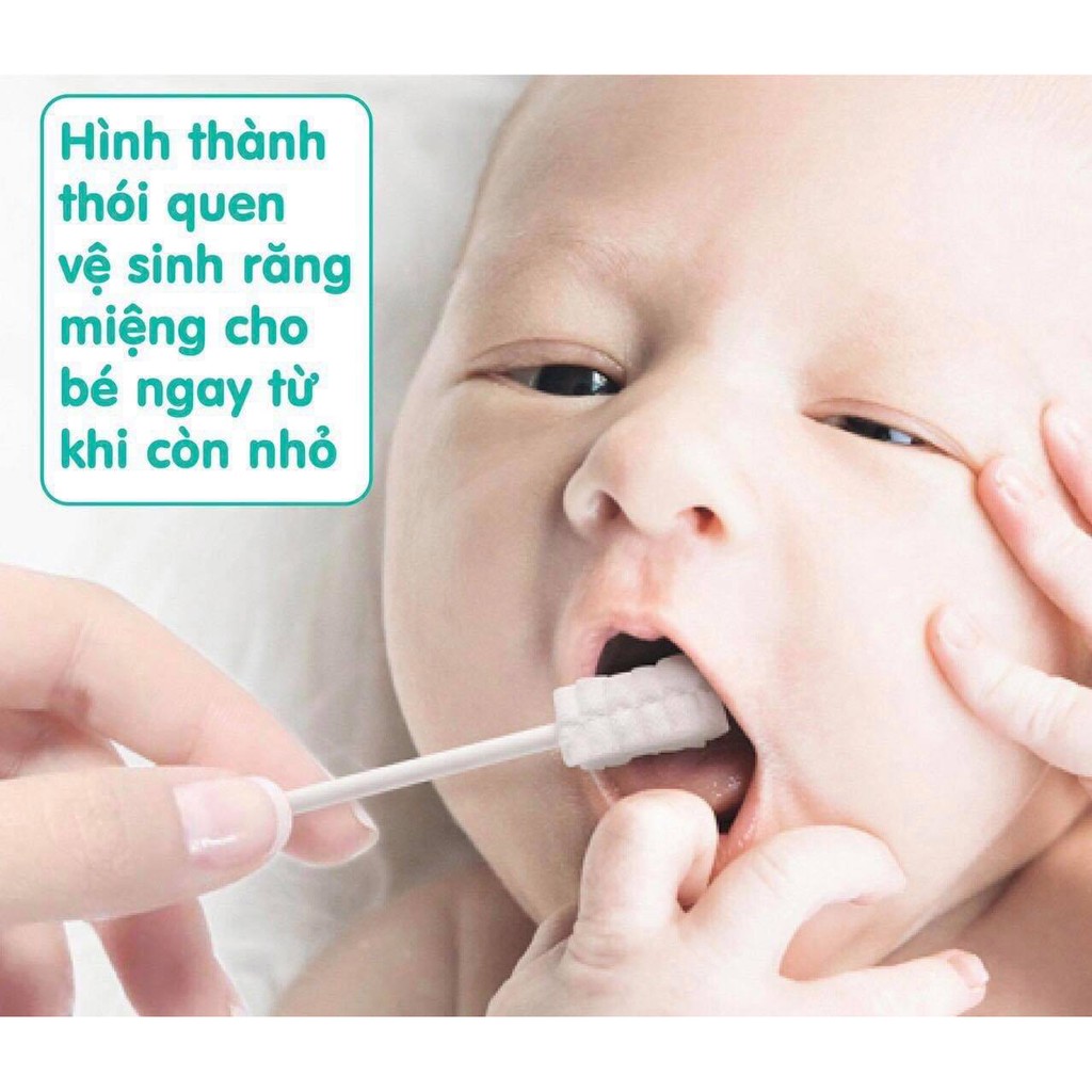 Que rơ lưỡi siêu sạch KICHI, [ hộp 30 cây ] rơ lưỡi an toàn cho bé
