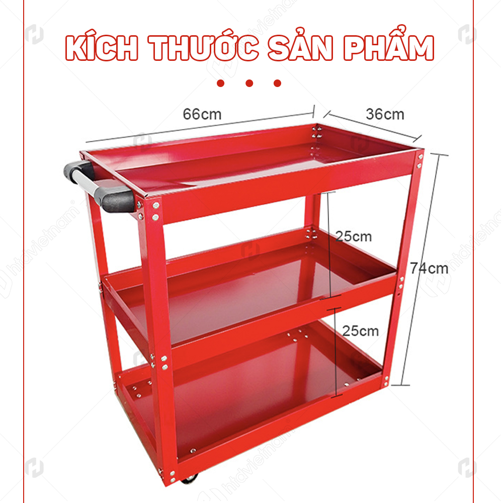 XE ĐẨY ĐỒ NGHỀ ĐA NĂNG 3 TẦNG HTD-08