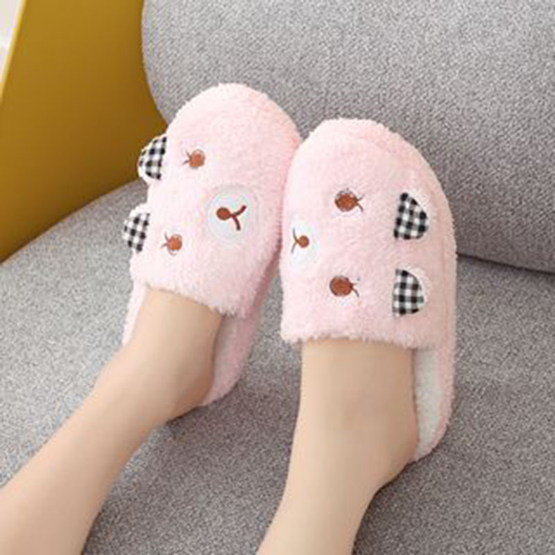 Dép Bông Nam Nữ Thiết Kế Hình Gấu Ngọt Ngào Đáng Yêu, Dép Lông Đi Trong Nhà Cute Mềm Mại Mang Lại Cảm Giác Dễ Chịu Cho Đôi Chân - BUMSTORE