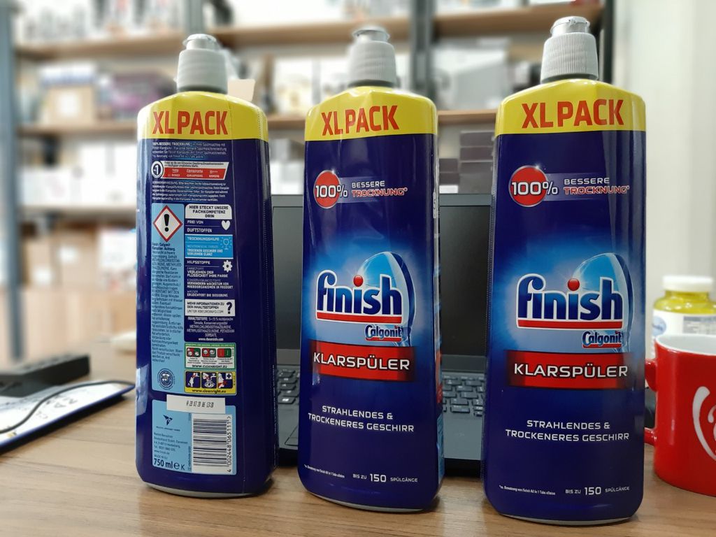 Nước làm bóng Finish 750ml dùng cho máy rửa bát [ Hàng Nhâp Đức ]