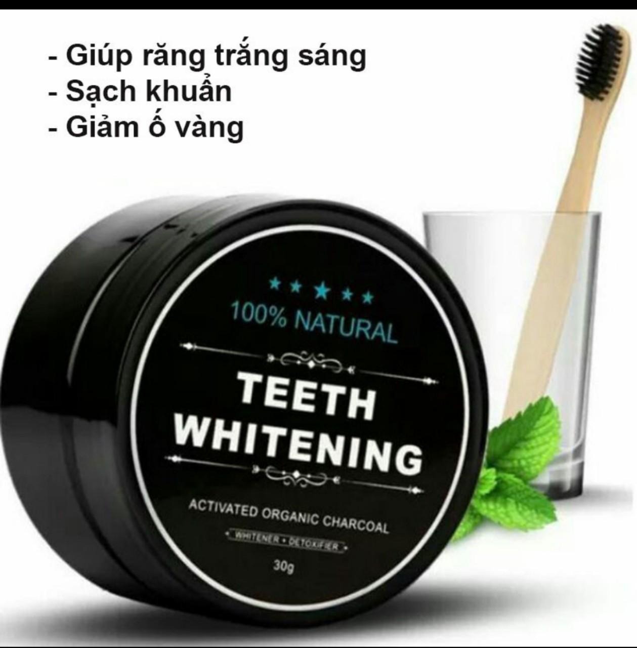 Bột trắng răng than tre nhật bản - teeth whitening 100% tự nhiên