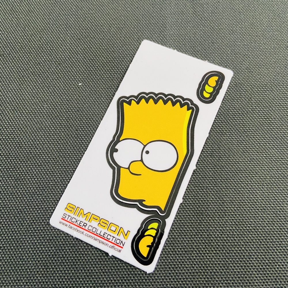 [QUÁ ĐỘC] TEM LOGO ĐỔ KEO NỔI DÁN XE SIMPSON HÀI HƯỚC CAO CẤP (1 LOGO)
