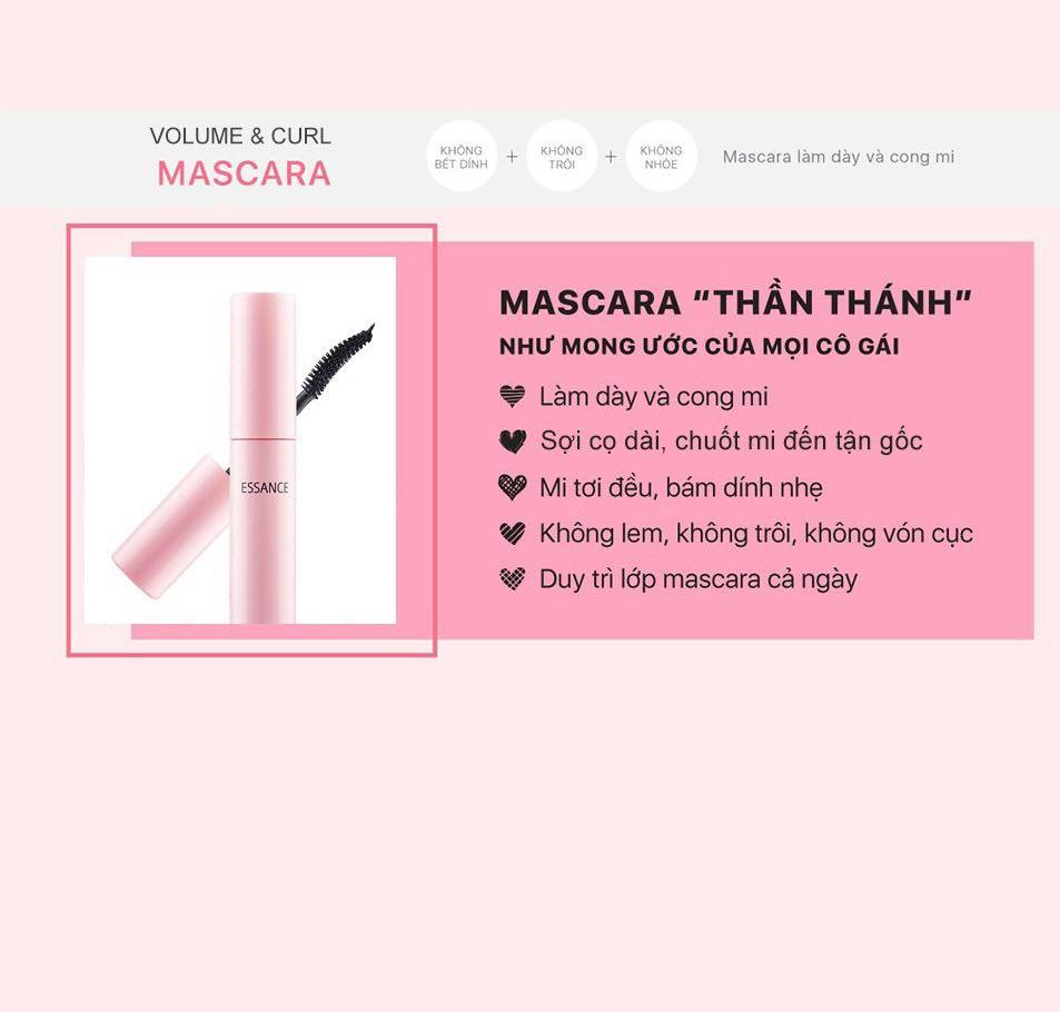 Mascara Essance dày và cong mi 10g