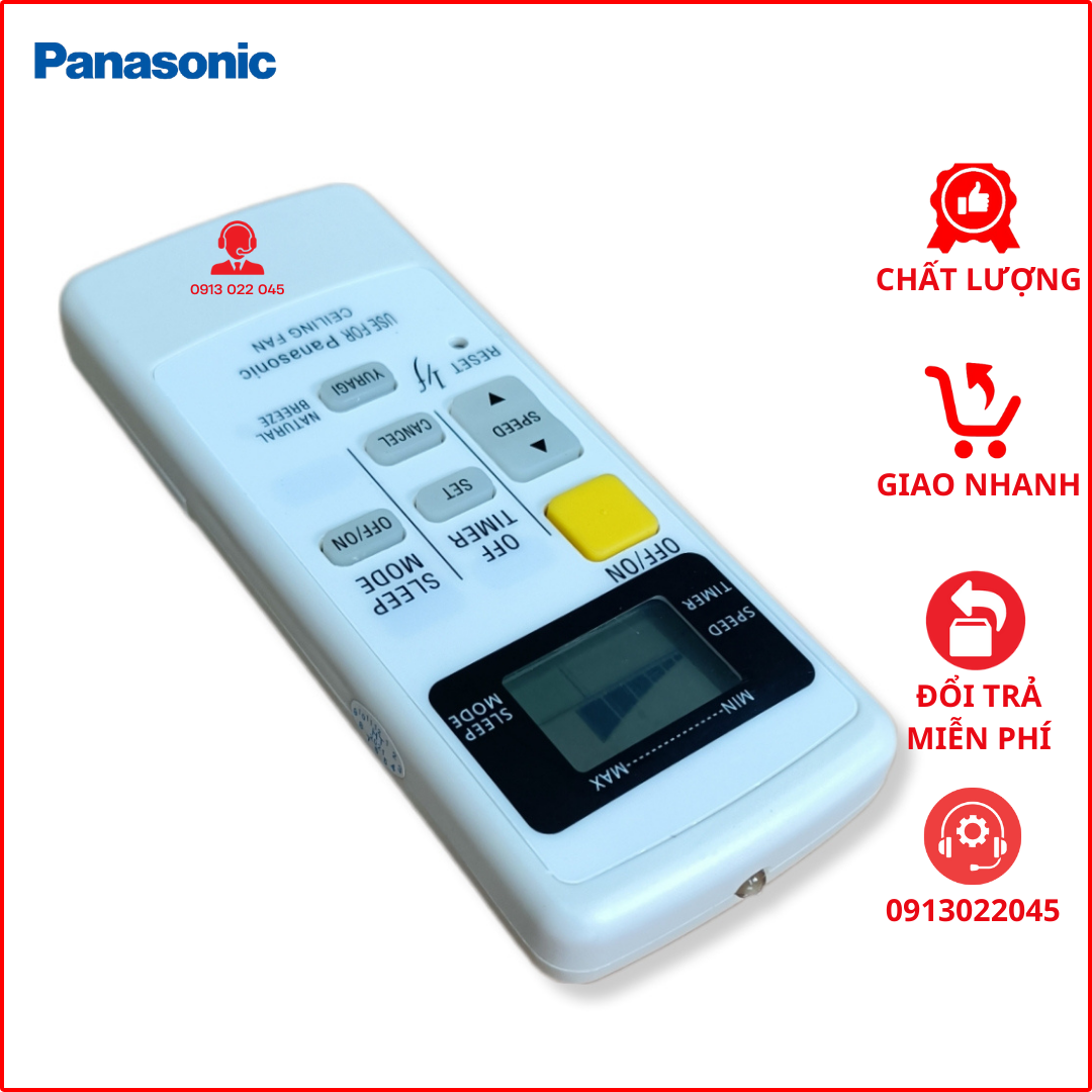 Điều khiển quạt trần Panasonic 5 cánh.