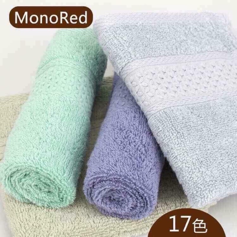 Set 3 Khăn Mặt Cotton Nhật Cao Cấp Mono Red