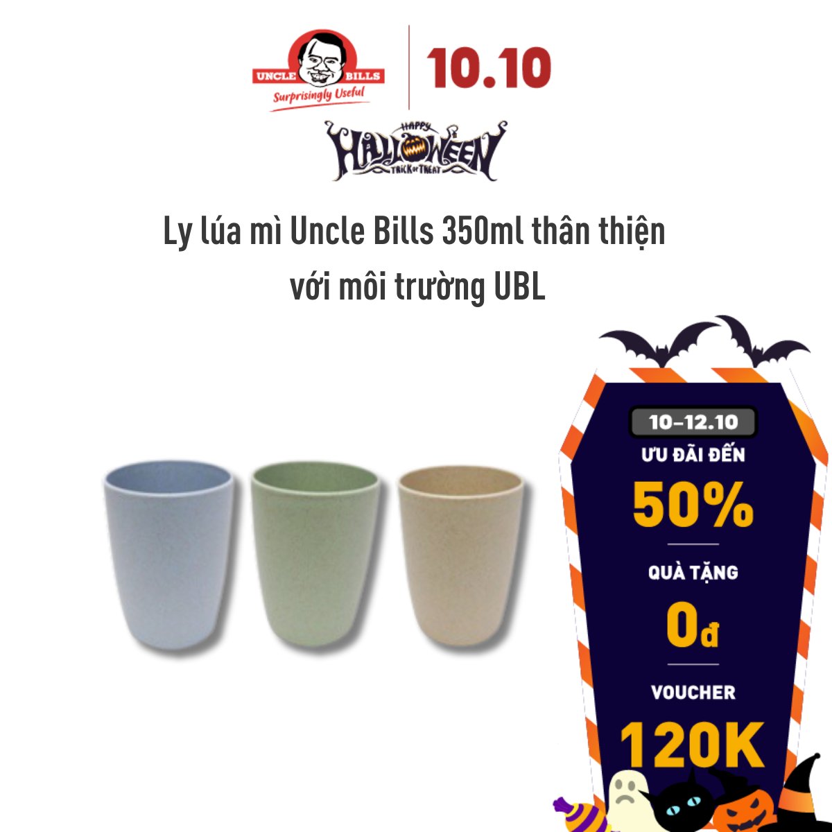 Ly thân thiện với môi trường 350ml uncle bills kt0475