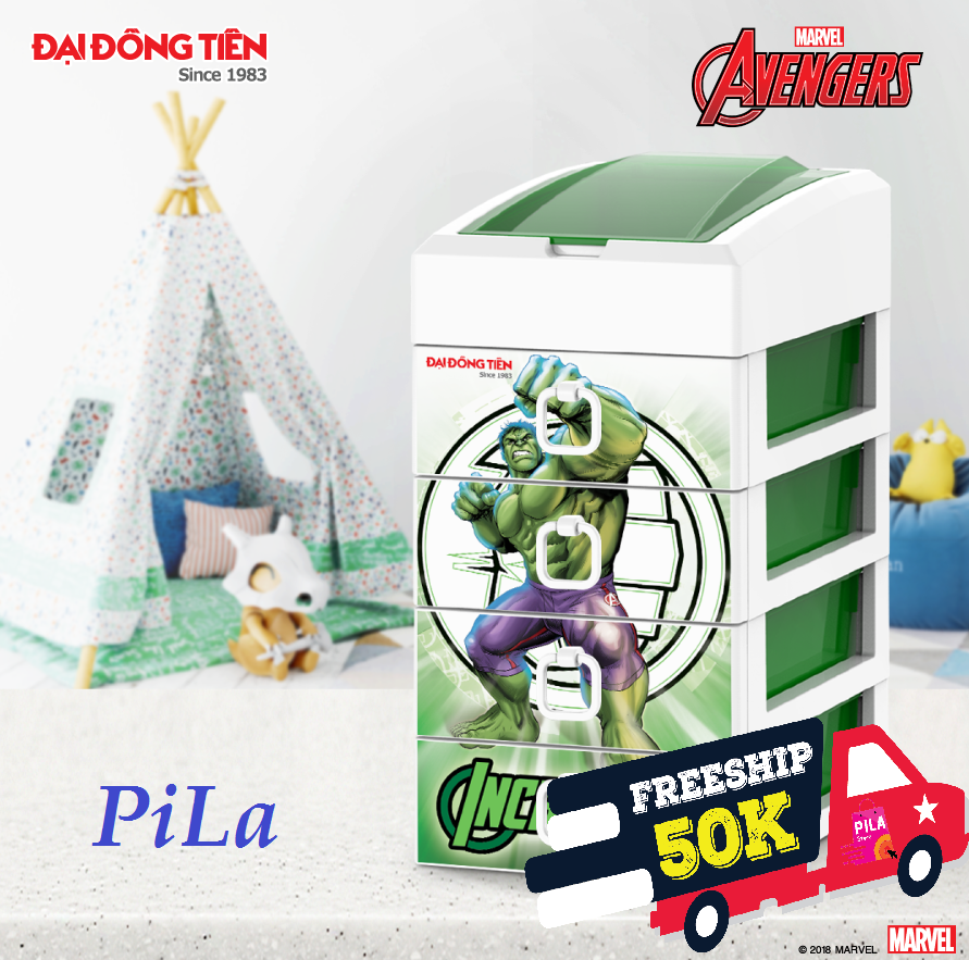 Tủ Nhựa 5 Ngăn Cao Cấp  Siêu Anh Hùng