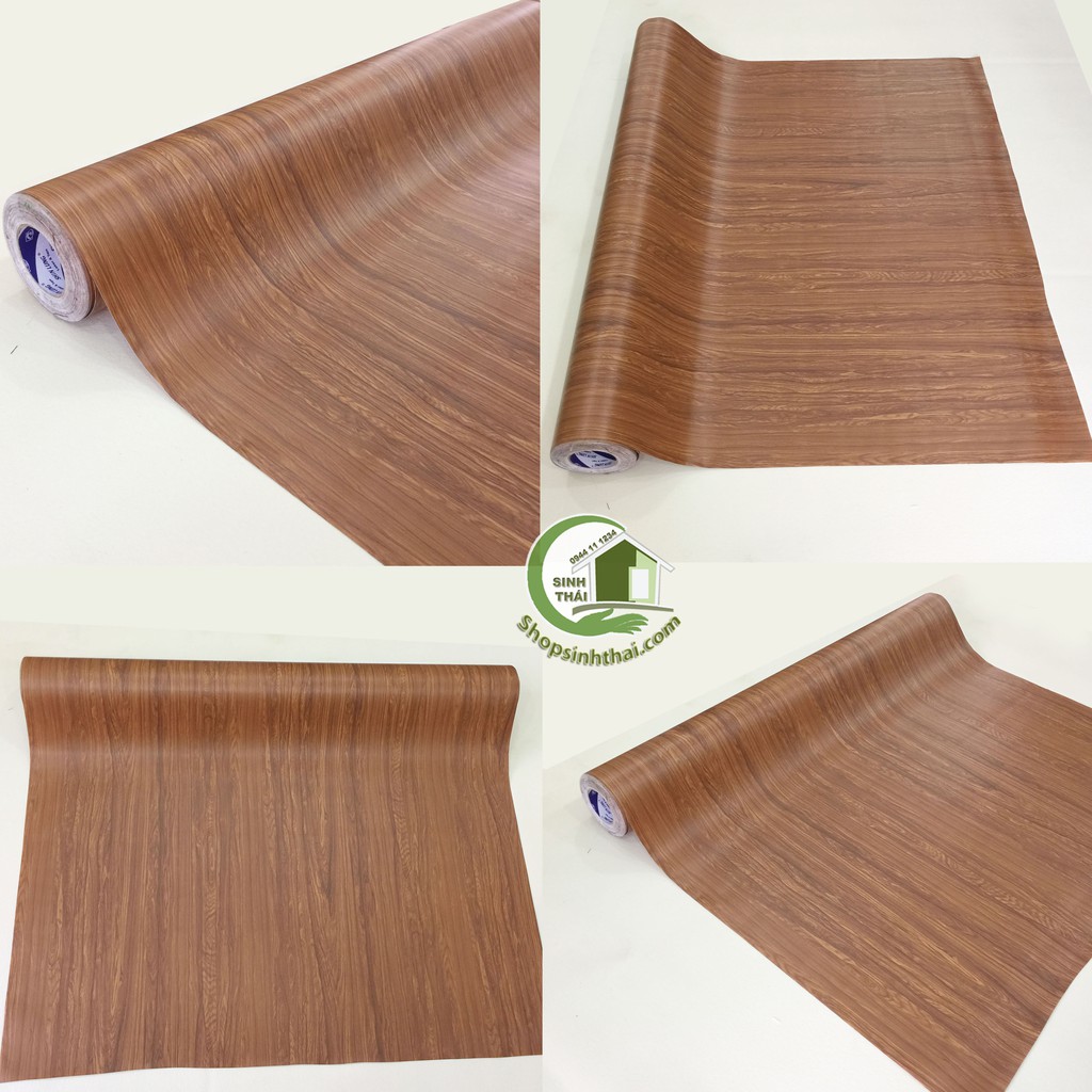 [HCM]Giấy dán tường vân gỗ [50cm x khổ 120cm] có sẵn keo