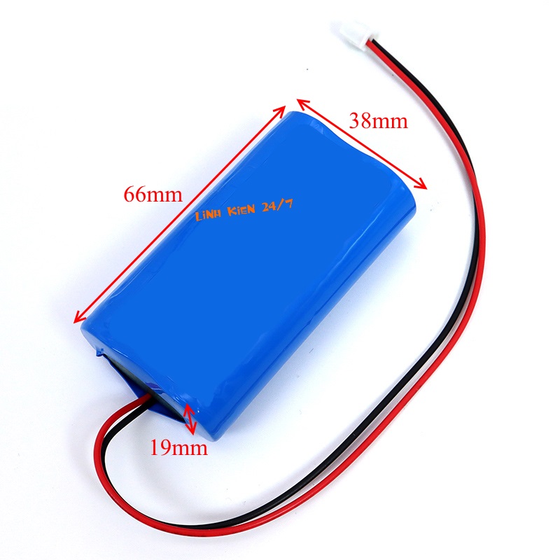 PIN SẠC LITHIUM 1S 2P 3.7V–4.2V 4000MAH CHUẨN HEADER 2.54