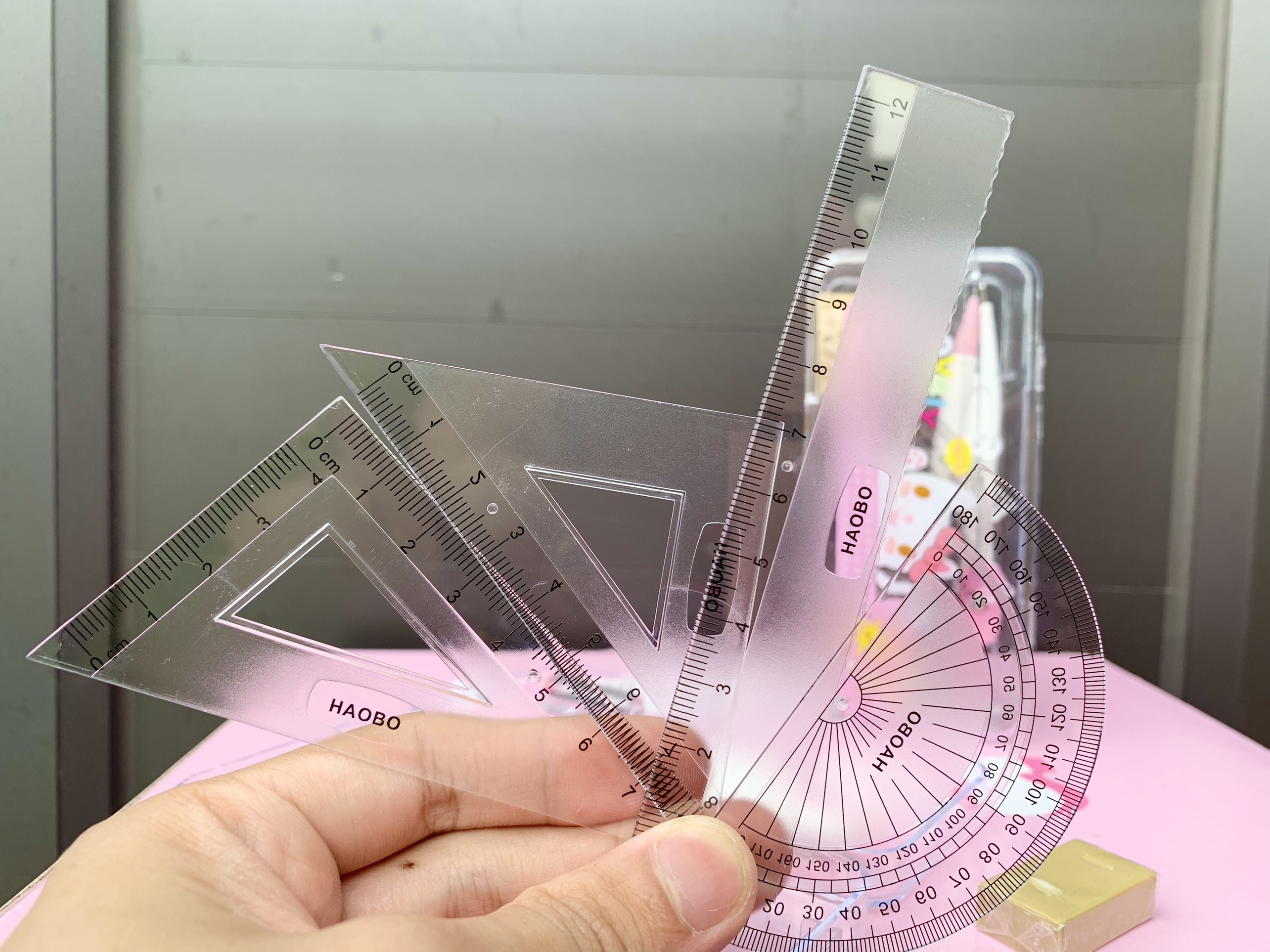 Bộ Compa Chì Kim 7 Món Cao Cấp, Compa Học Sinh Dễ Thương Cao Cấp