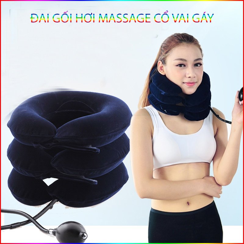 Đai gối hơi hỗ trợ giảm đau vai cổ gáy kéo giãn đốt sống cổ trị liệu