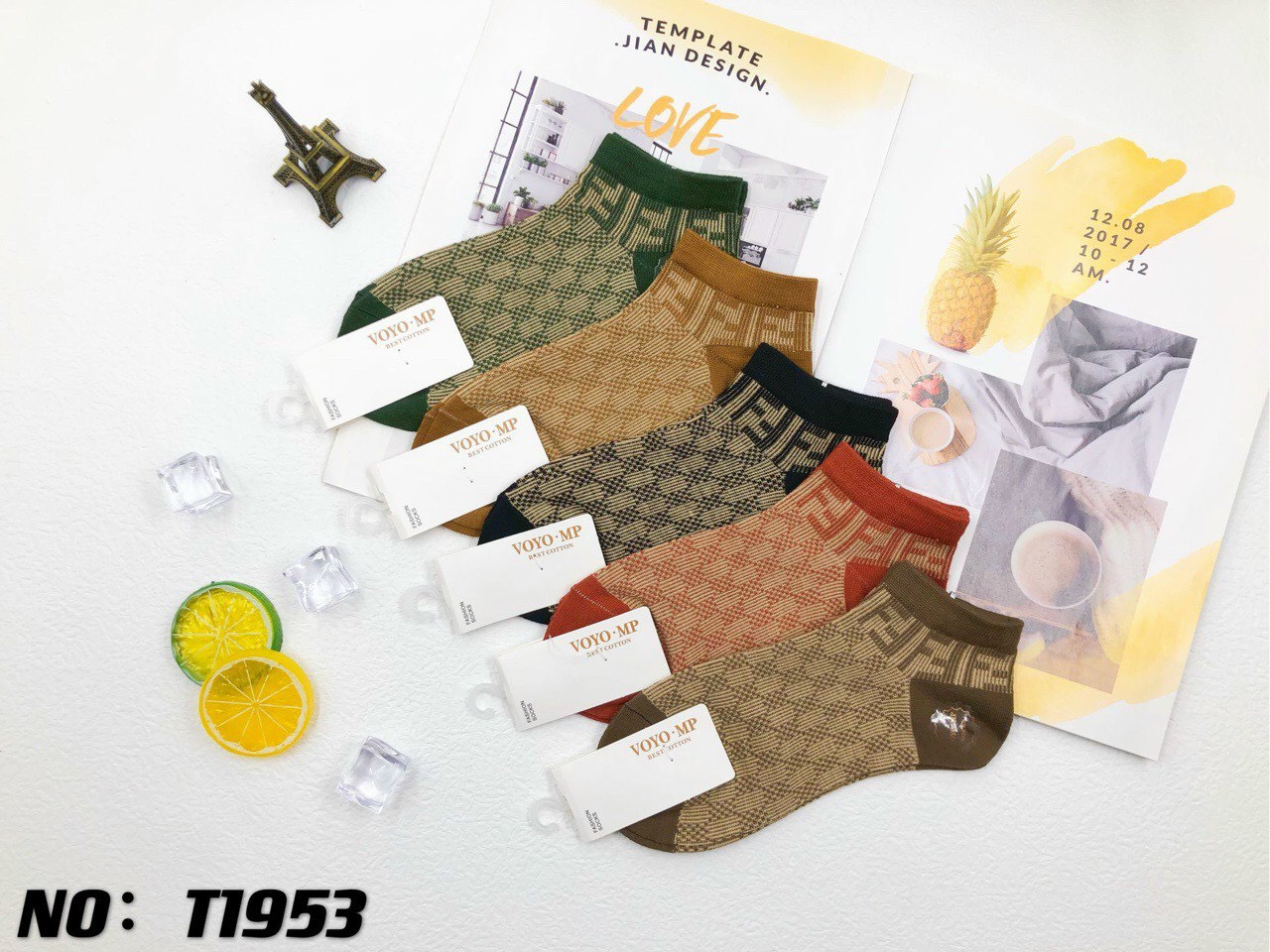 (set 05 đôi) Tất/ Vớ Cổ Ngắn Dành Cho Nữ