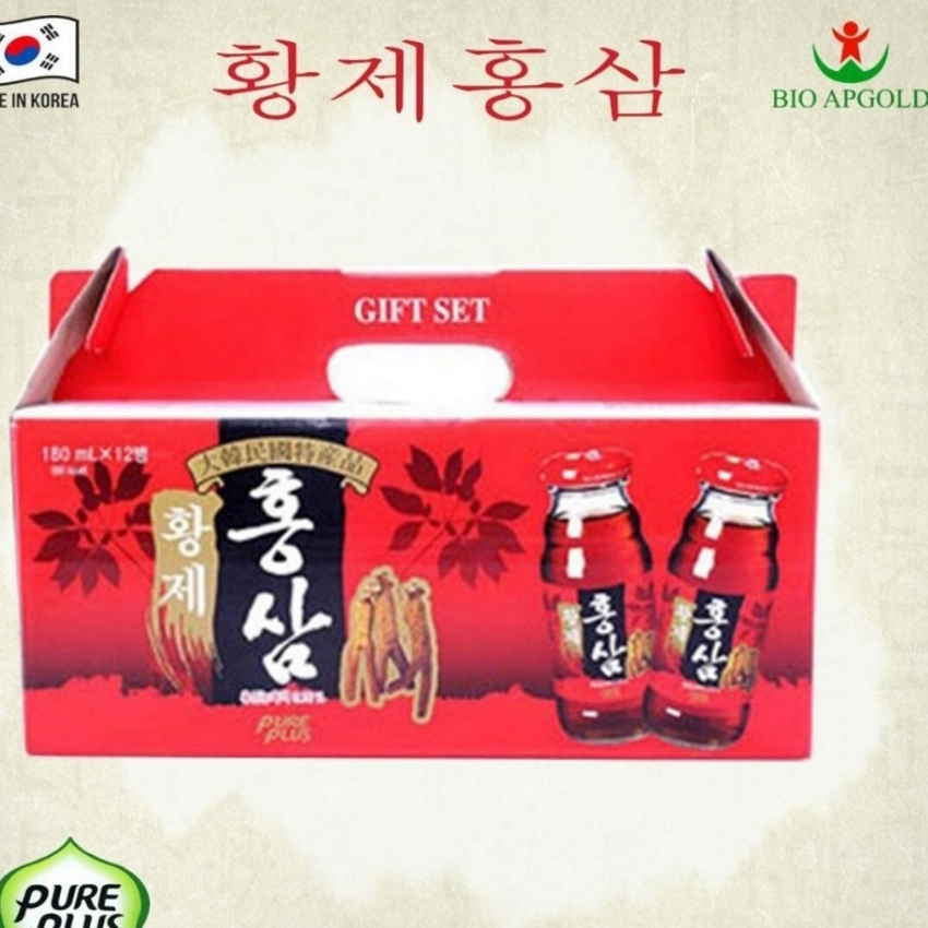 Nước Sâm Chai 🔥 Khanhtankorea 🔥 Nước Hồng Sâm Hoàng Đế ( Hộp 12 Chai * 180ml)