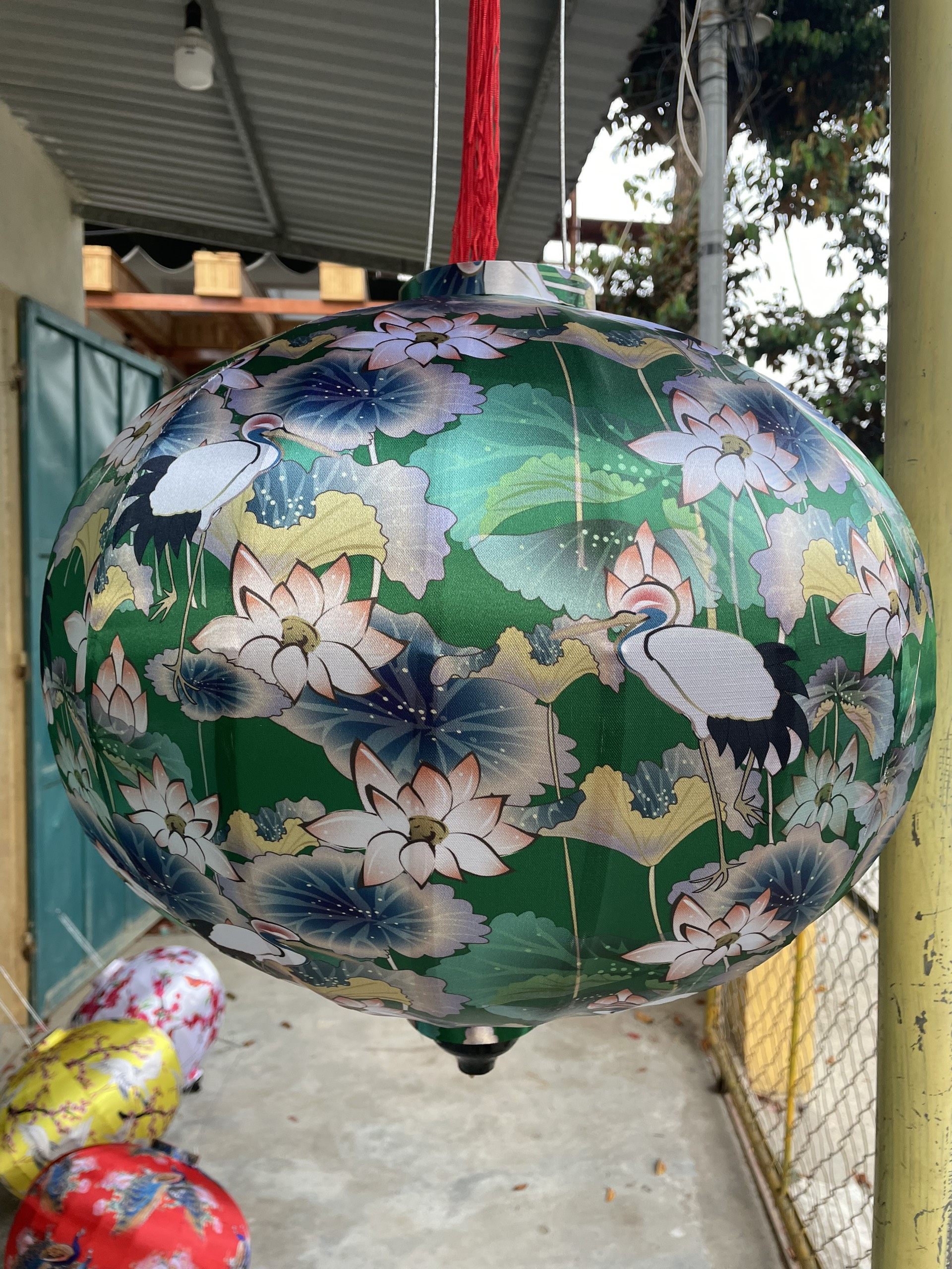 Đèn lồng vải hội an phi 3d(30cm) 0905581530 vietnames lanterns silk 3d