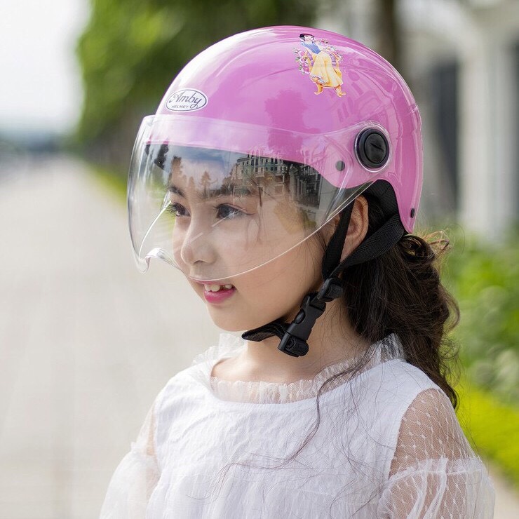 Mũ bảo hiểm cho bé Amby Helmet dạng nửa đầu size lớn cho bé từ 8-12 tuổi