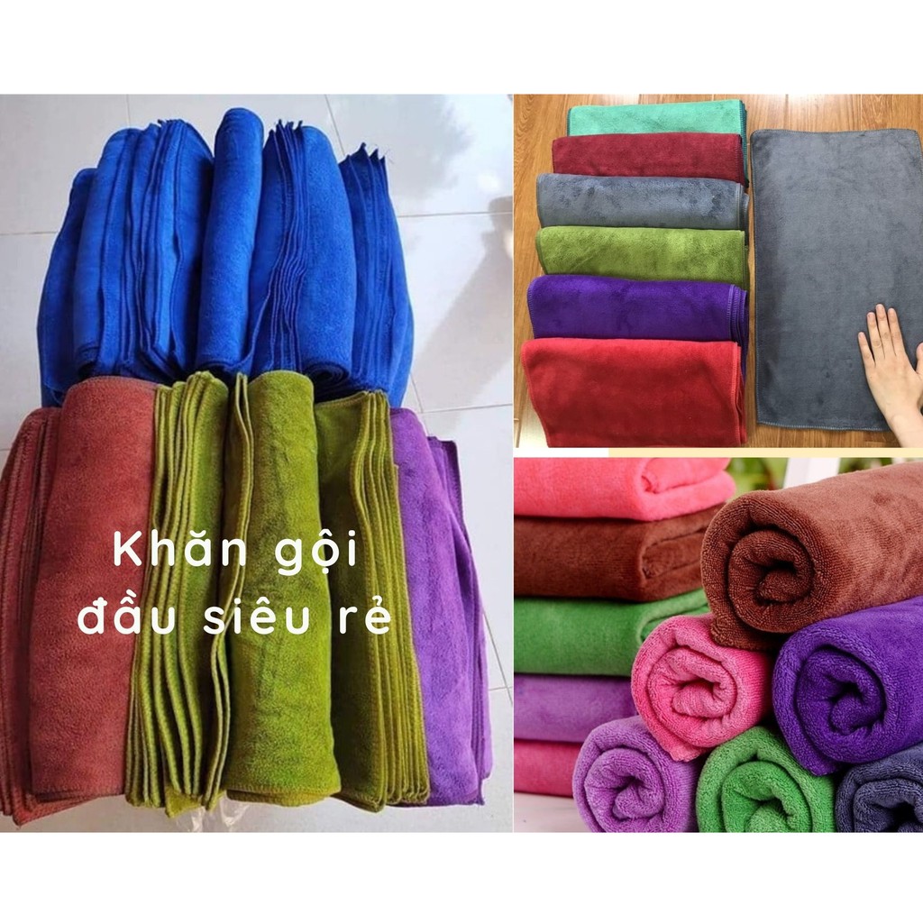 Khăn gội đầu Khăn lau đầu spa quán tóc sợi microfiber siêu thấm hút