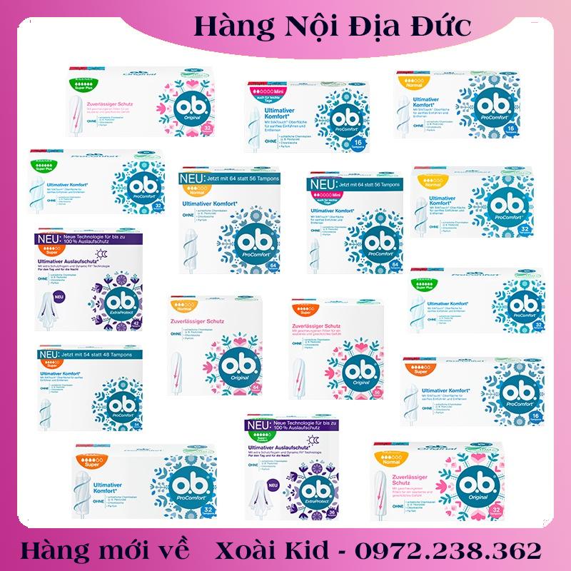 Băng vệ sinh Tampon Ob Đức - Date mới đủ Bill