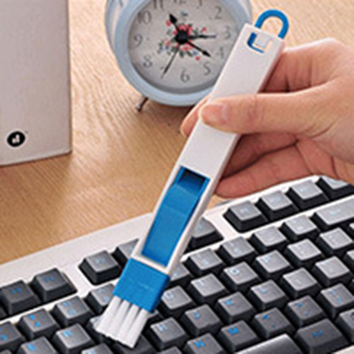 Chổi quét mini 2in1 thiết kế kèm gầu hót cho bàn phím máy tính laptop và khe kẽ cửa tiện lợi đa năng