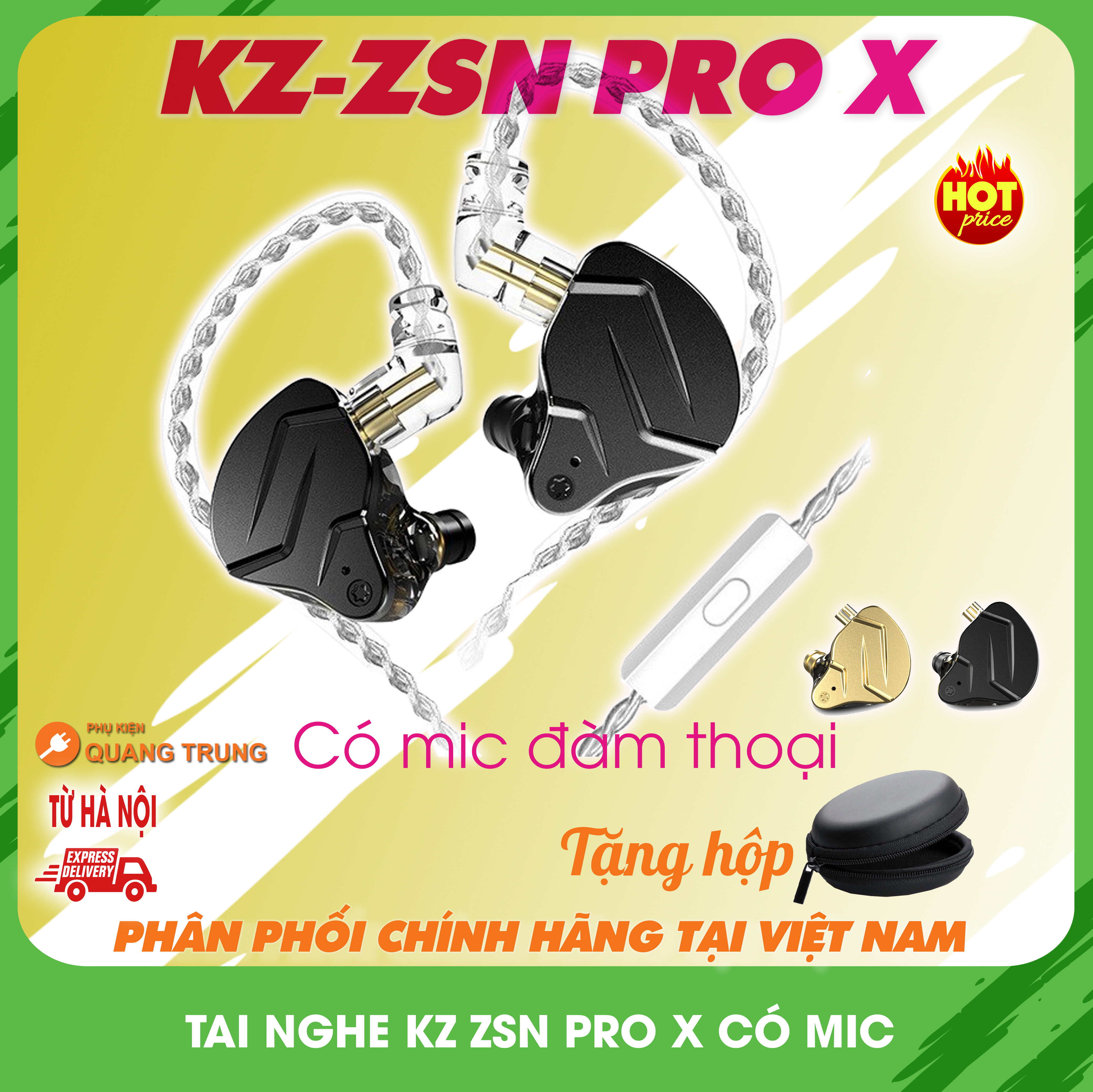 Earphone KZ zsn Prox have MIC two way radio thoạibản upgrading worthwhile