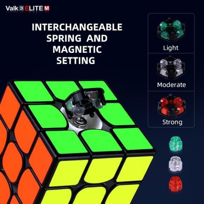 Valk 3 Elite M Rubik Cao Cấp Có Nam Châm Sẵn Viền Đen / Không Viền (Stickerless)
