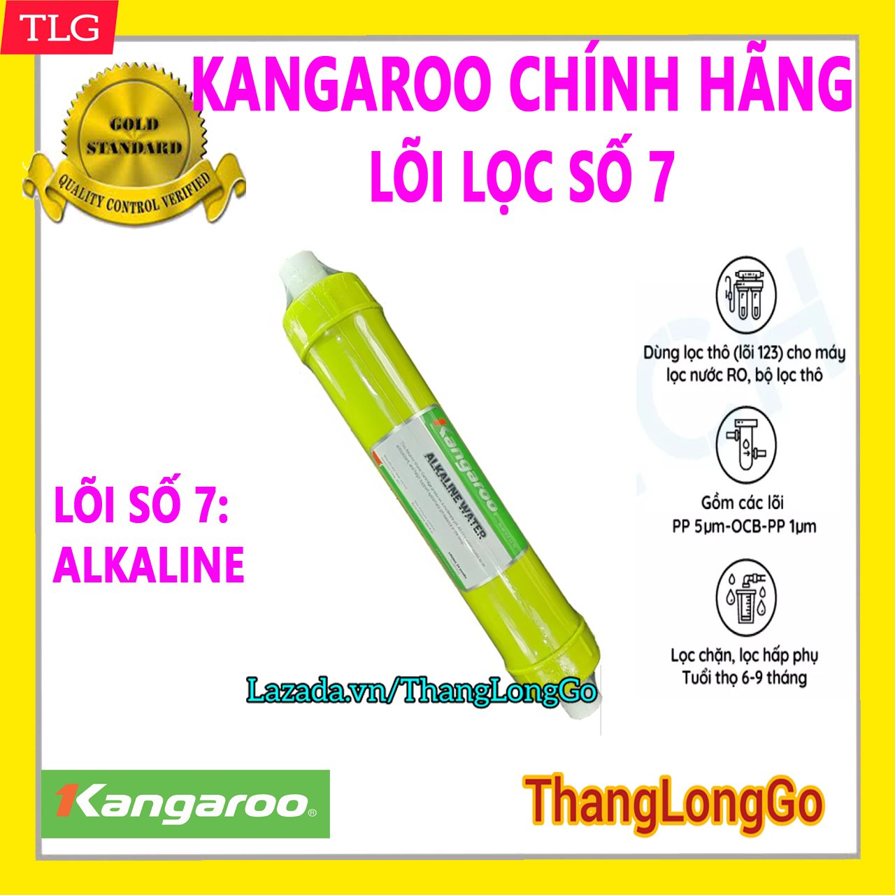 COMBO 7 LÕI LỌC NƯỚC KANGAROO | DÀNH CHO MÁY 7 CẤP LỌC KANGAROO