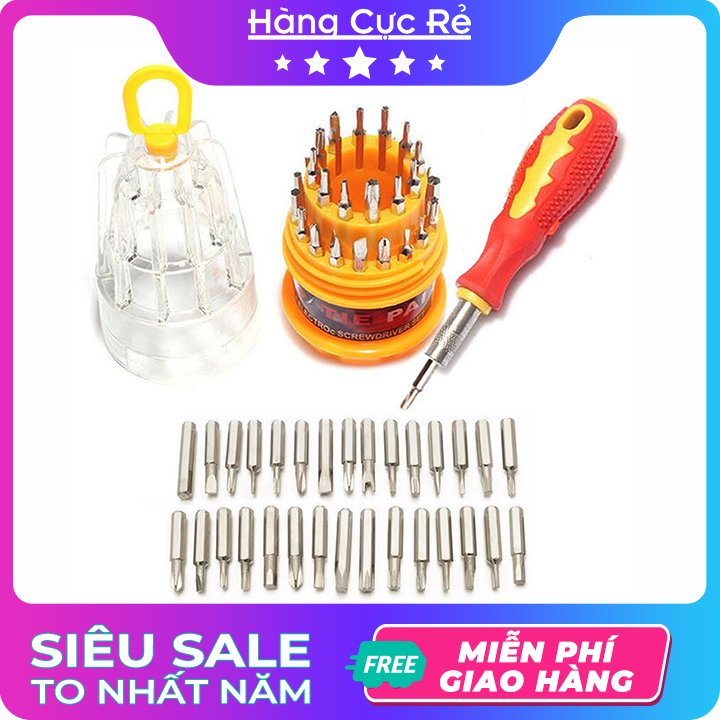 Bộ Tua Vít đa năng 31 đầu có kèm hộp đựng tiện dụng – Bộ tua vít thép cao cấp chuyên dụng sửa chữa – HCR31IN1 Shop Hàng Cực Rẻ