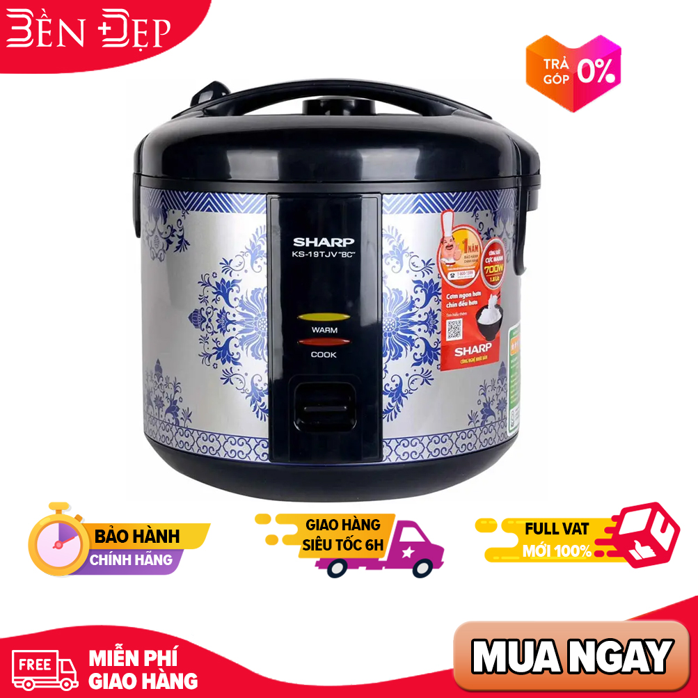 Nồi cơm điện sharp 1.8l ks-19tjv-bc