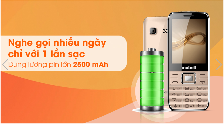 Điện thoại Mobell M529i (Chính hãng - bảo hành 12 tháng)