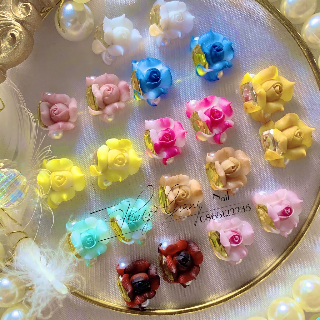 Hoa bột nail - hoa đính móng