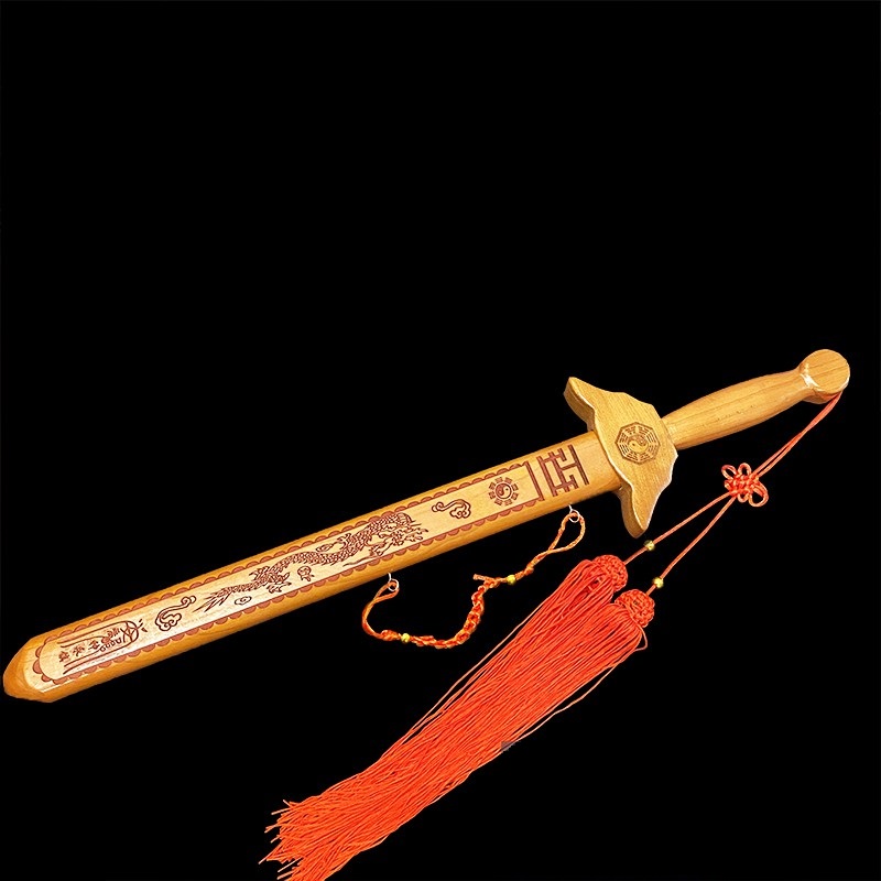 Kiếm Gỗ Đào tự nhiên - Kiếm Thất Tinh 28 cm