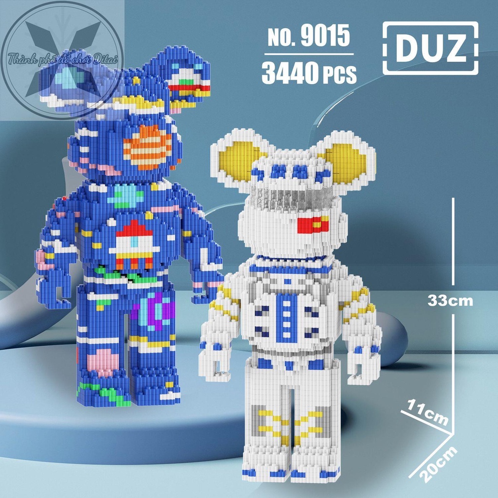 Mô Hình Bearbrick Minshop Bộ Lắp Ghép Lego Gấu Có Ngăn Kéo Cỡ 32cm 35cm Quà Tặng Giáng Sinh