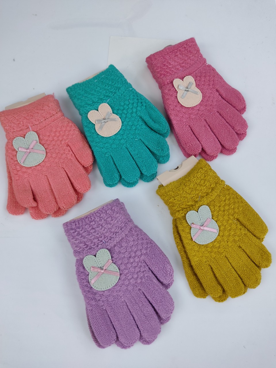 Găng tay len bé gái (1đôi) size từ 3-6 tuổi