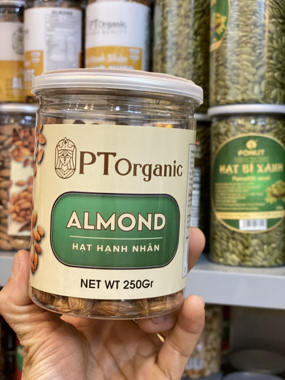 HẠNH NHÂN TÁCH VỎ MỸ  PT -HŨ PET 500GR- LÀM SỮA CHO BÉ