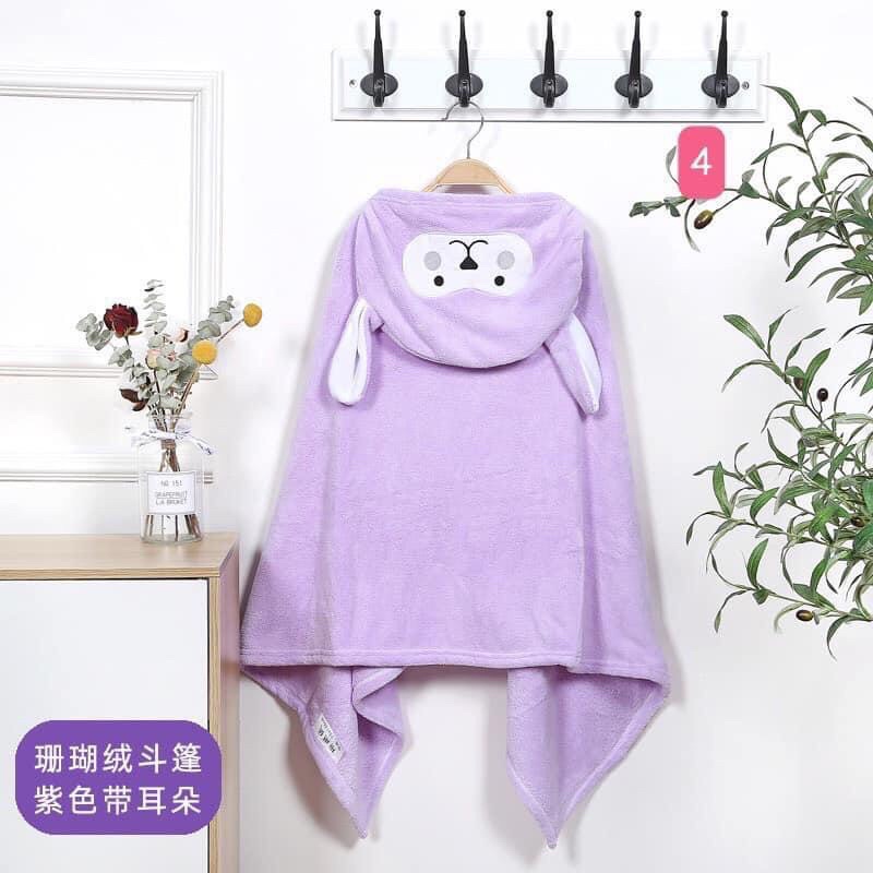 Khăn choàng tắm có mũ cho Bé 70x140cm (áo choàng tắm)