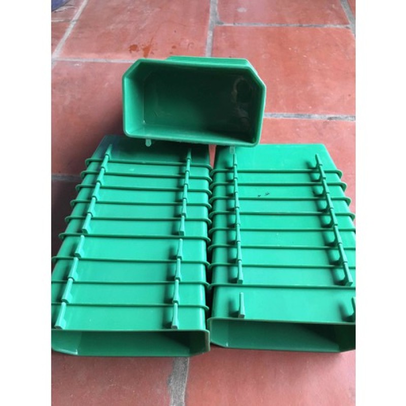 BỘ 10 CHIẾC MÁNG ĐỰNG THỨC ĂN NƯỚC UỐNG MÀU XANH DÙNG CHO CHIM BỒ CÂU,GÀ ,CHÓ ,MÈO
