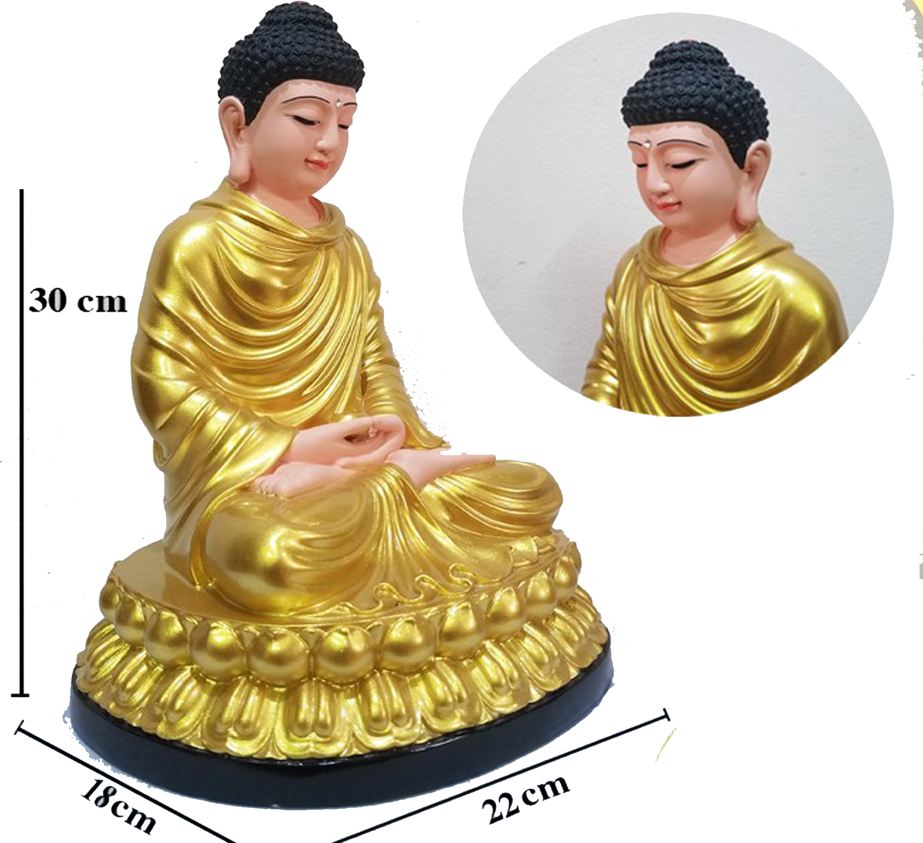 Tượng Phật Bổn Sư Thích Ca Mâu Ni - cao 30cm