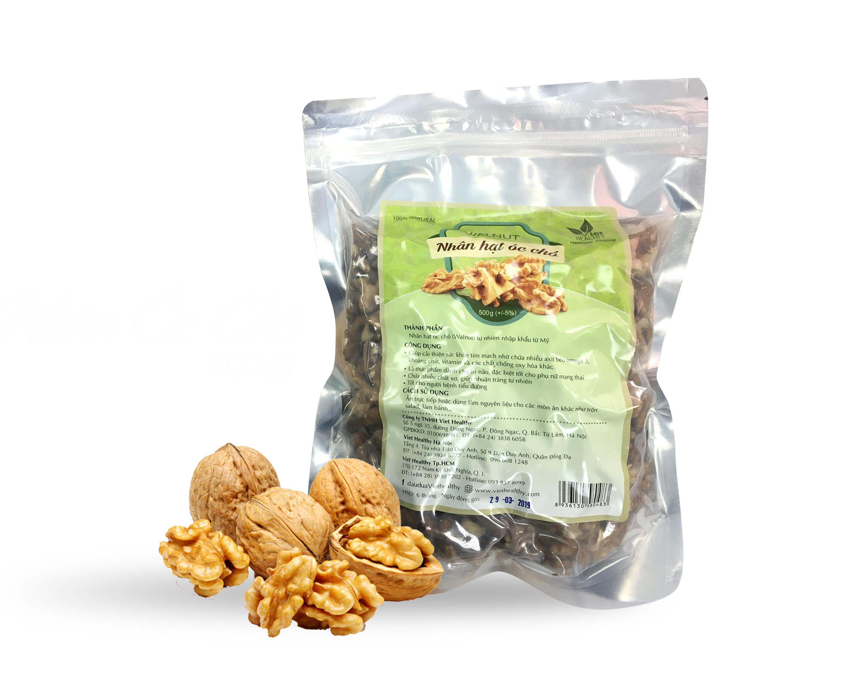 Nhân hạt óc chó Viet Healthy 500gr