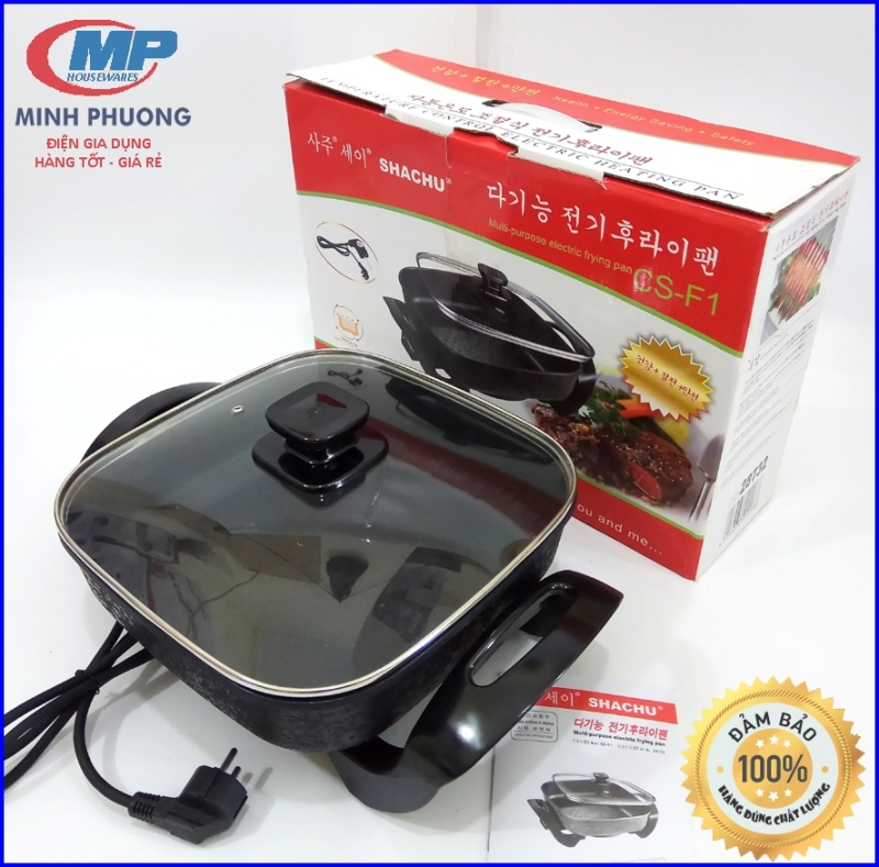 Chảo điện lẩu điện Sachu CS F1 Hàn Quốc Hàng Chất lượng cao Bảo Hành 12Tháng