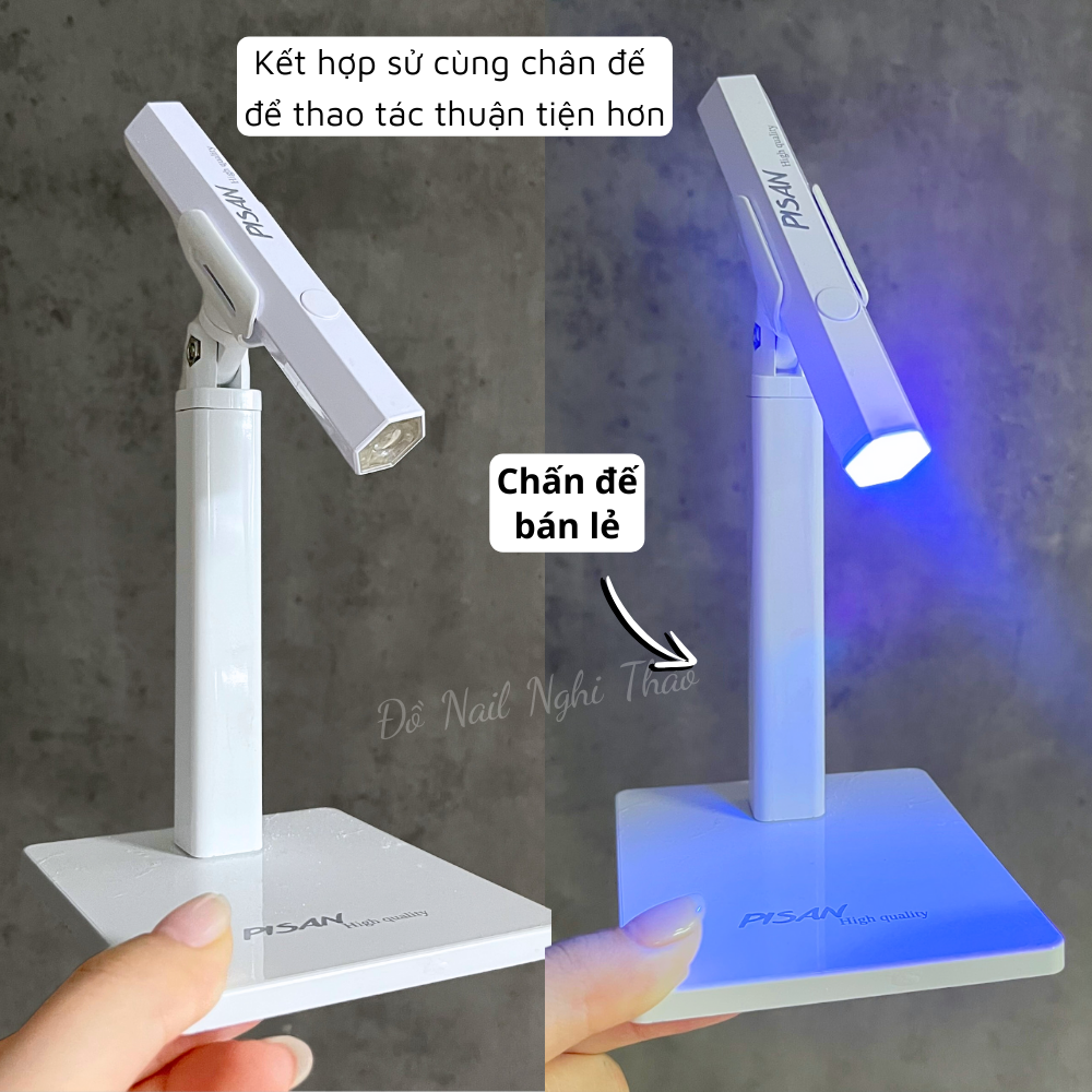 Đèn hơ móng mini cầm tay PISAN 3W Nghi Thảo