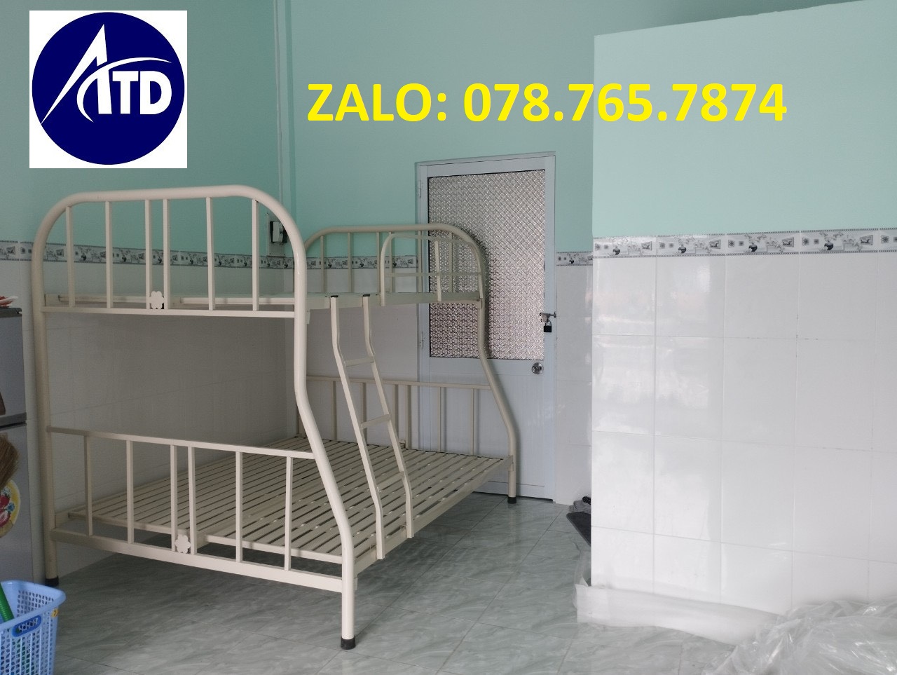 Giường tầng sắt tròn cao cấp trên 80cm 1m 1m2 1m4 dưới 80 cm 1m 1m2 1m4 dài 2m hàng sẵn giao nhanh trong ngày