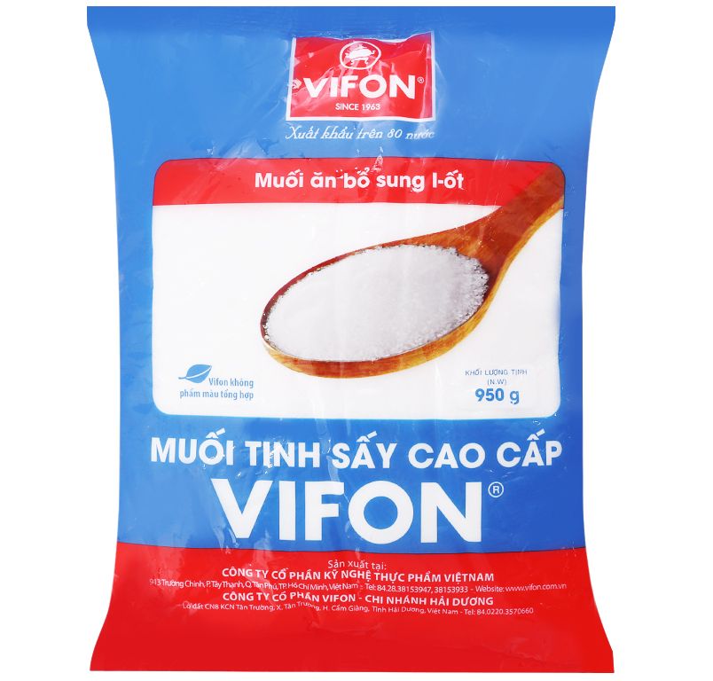 Muối tinh sấy cao cấp Vifon 950g