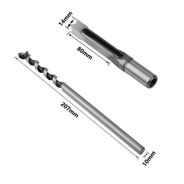 Mũi khoan đục lỗ vuông tạo rãnh trên gỗ